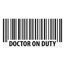 doctor on duty icon photo card