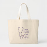 Doctor Stethoscope Heart Tote Bag