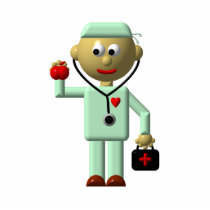 Doctor with Apple and Medical Bag