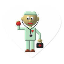 Doctor with Apple and Medical Bag