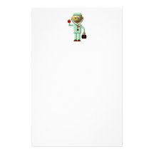 Doctor with Apple and Medical Bag Personalised Stationery