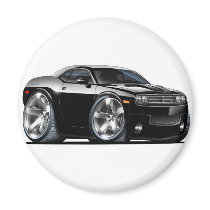 Dodge Challenger Black Car Magnet