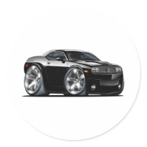 Dodge Challenger Black Car Sticker
