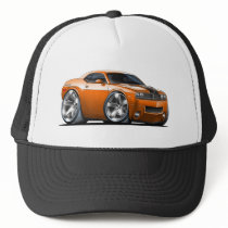 Dodge Challenger Orange Car Trucker Hats