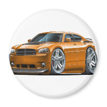 Dodge Charger Daytona Orange Car Fridge Magnet