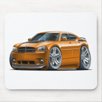 Dodge Charger Daytona Orange Car Mouse Pad