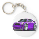 Dodge Charger Daytona Purple Car Keychain