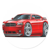 Dodge Charger Daytona Red Car Stickers