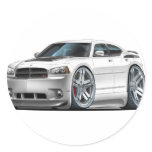 Dodge Charger Daytona White Car Stickers