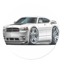 Dodge Charger Daytona White Car Stickers