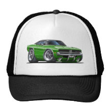 Dodge Charger Green Car Mesh Hats