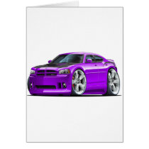 Dodge Charger Super Bee Purple Car Greeting Card