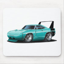 Dodge Daytona Teal Car Mouse Pad