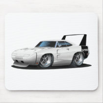 Dodge Daytona White Car Mousepad