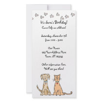 Dog and Cat Birthday Invitation