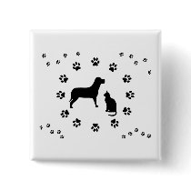 Dog and Cat Button