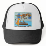 Dog And Cat  In Museum See Dinosaur Skeleton hats