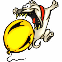 Dog Attacks Balloon Acrylic Cut Outs