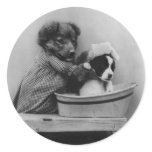 Dog Bathing Dog stickers