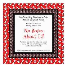 Dog Birthday Party, Doggie Picnic in Park Personalised Invitation