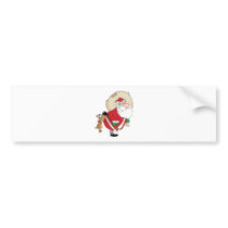 Dog Biting A Santa Claus Bumper Stickers
