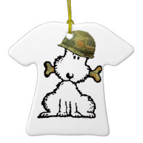dog & bone military ornaments