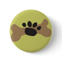 Dog Bone & Paw Print Buttons