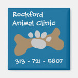 Dog Bone & Paw Print Fridge Magnet