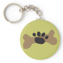 Dog Bone & Paw Print Key Chains