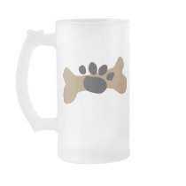 Dog Bone & Paw Print Coffee Mugs