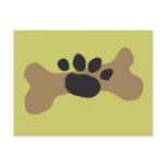 Dog Bone & Paw Print postcards