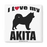 "DOG BREED" - AKITA - "I LOVE MY AKITA" magnets