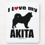 "DOG BREED" - AKITA - "I LOVE MY AKITA" mousepads