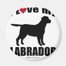 "DOG BREED" - LABRADOR - "I LOVE MY LABRADOR" FRIDGE MAGNETS