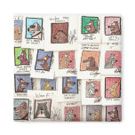 Dog cartoons magnets