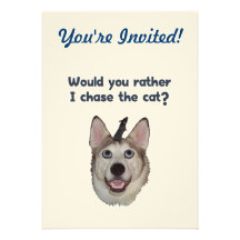 Dog Cat Mouse Custom Invite