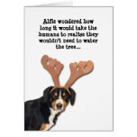 Dog Christmas Card - No Need to Water the Tree!