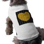 Dog Clothing Black Gold Heart Glitter pet clothing