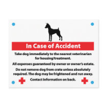 Dog Crate Card In Case of Emergency