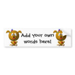 Dog: Cute dog with dragonfly! bumper stickers