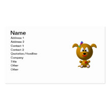 Dog: Cute dog with dragonfly! Business Card Templates