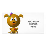 Dog: Cute dog with dragonfly! photo cards