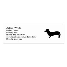 Dog dachshund business cards