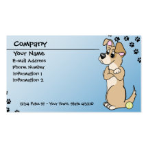 Dog Fetch Attitude Business Cards
