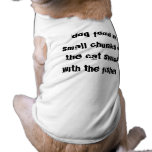dog food in small chunks or the cat swims with ... pet clothing
