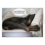 Dog funny get well card