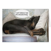Dog funny get well card