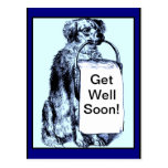 Dog Get Well Card Postcard