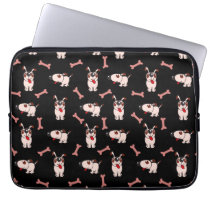 Dog Gone Cute - On Black laptop sleeves