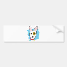 Dog Head Bumper Stickers